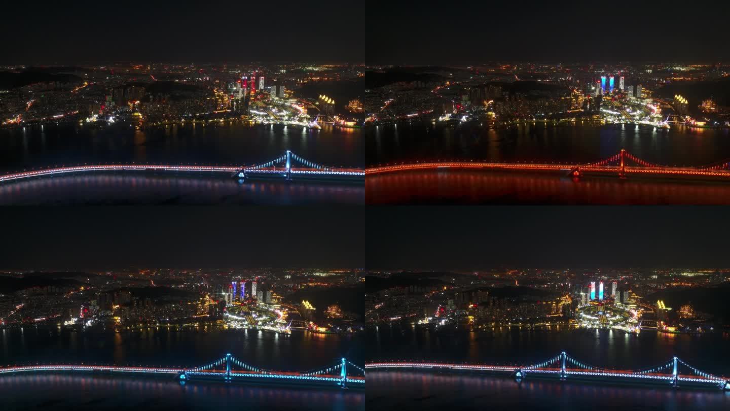 大连星海广场夜景延时摄影(500米)