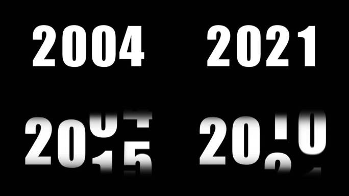滚动年份数字AE模板