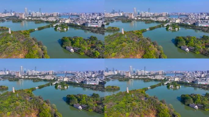 4K航拍广东省惠州西湖风景区10