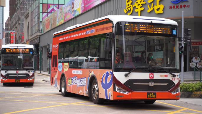 澳门街道交通澳门城市道路车流公路汽车行驶