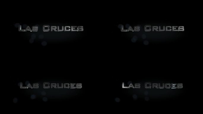 拉斯克鲁塞斯3D标题字与金属动画文本透明黑色
