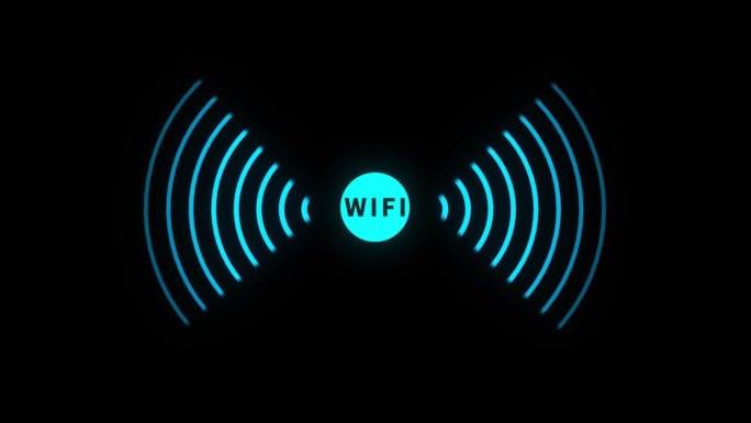 无线电wifi信号局域网路由器图标动画
