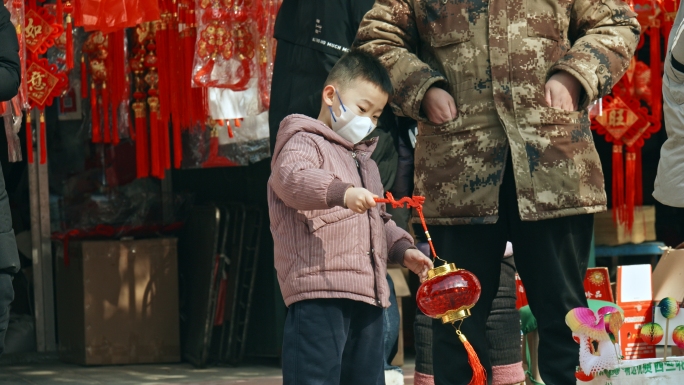 春节买年货年味过年喜庆新年氛围年货大集