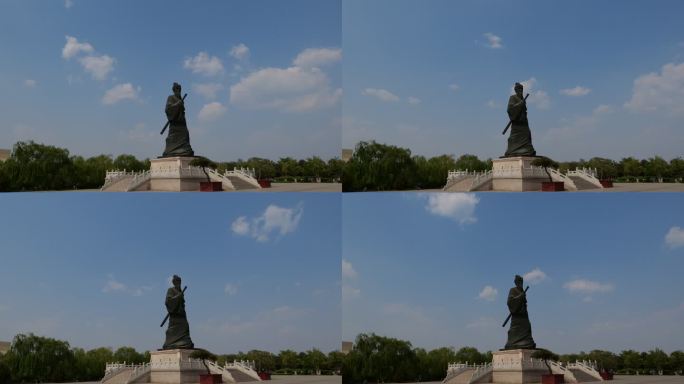 姜太公雕像延时摄影