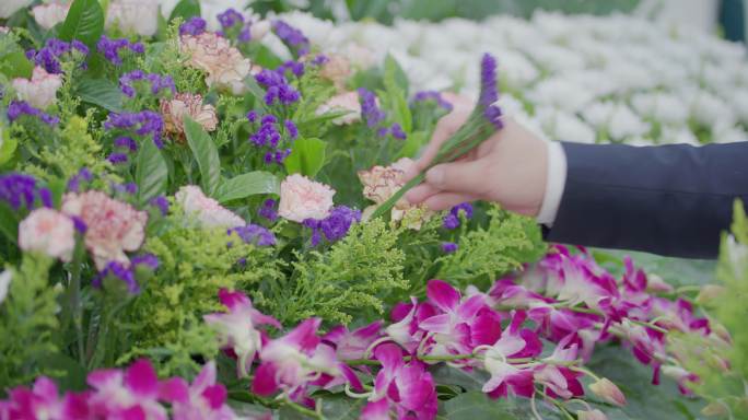 殡仪馆-园艺师插花 花特写合集