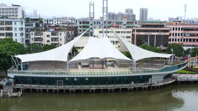 开平世纪之舟聚鲜港海鲜酒楼航拍