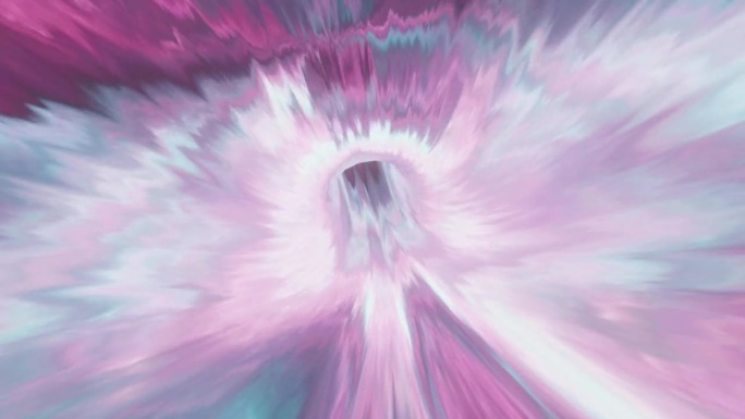 4K 3D外太空动画红粉红太空飞行到螺旋星云的上帝之眼