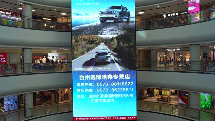 台州市温岭市银泰购物中心广告屏C0183