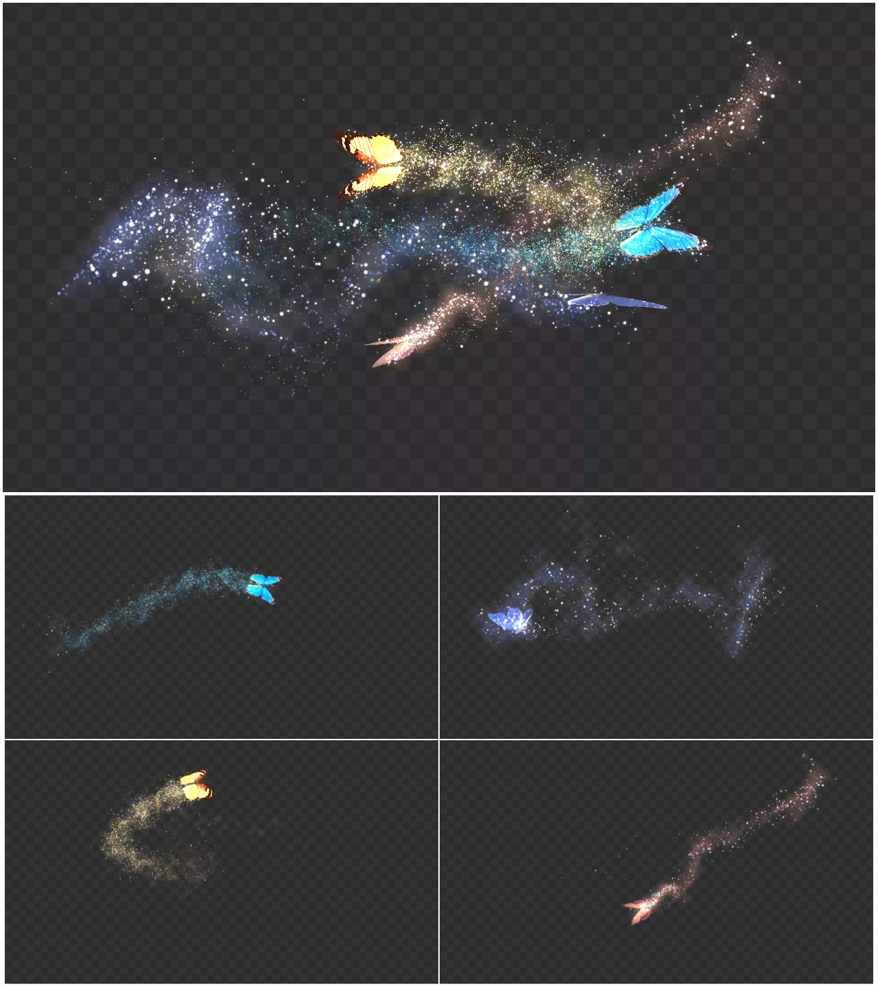 蝴蝶飞舞粒子ae模板