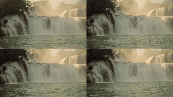 越南北部曹邦地区班吉奥瀑布的慢镜头