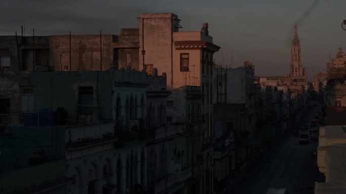 古巴哈瓦那夕阳落日剪影地拍
