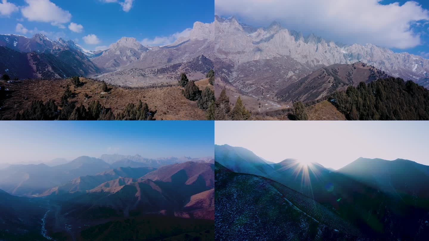 甘肃祁连山 马牙雪山 航拍