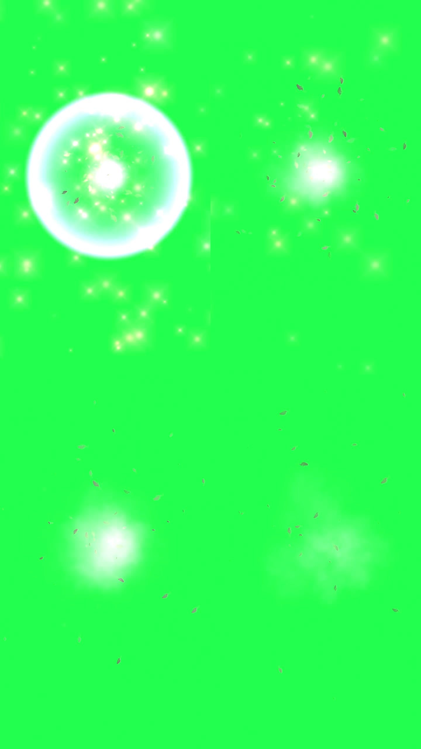 太空爆炸绿屏垂直视频