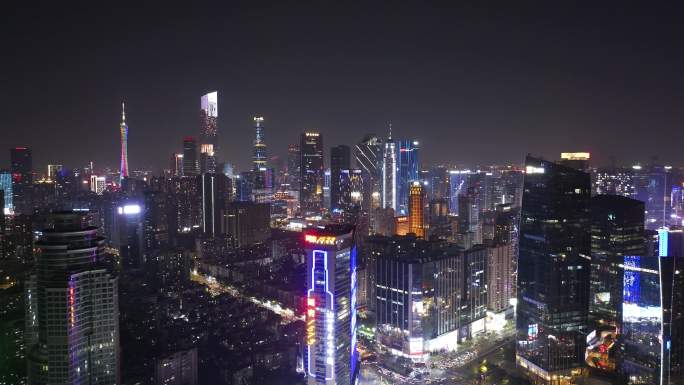 广州天河岗顶夜景