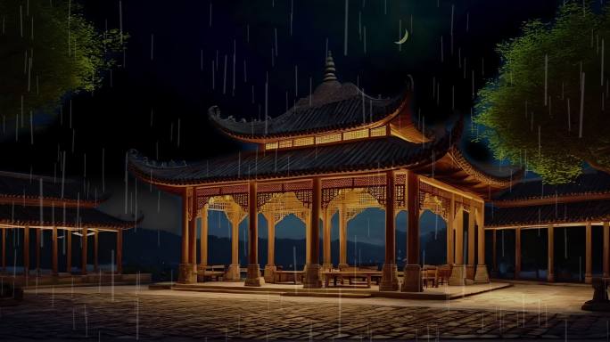 中式古风建筑背景视频素材