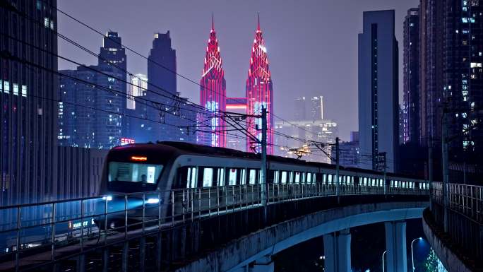重庆海棠溪地铁站列车进站