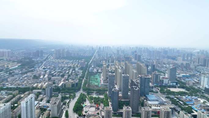 陕西渭南城市航拍4K大景