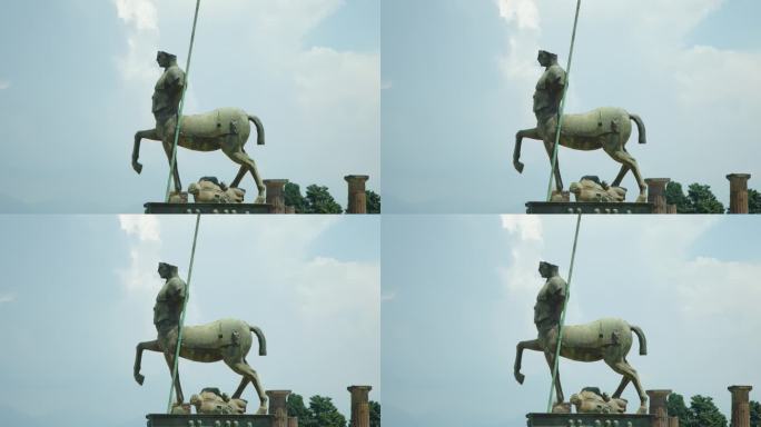 意大利庞贝的半人马雕塑