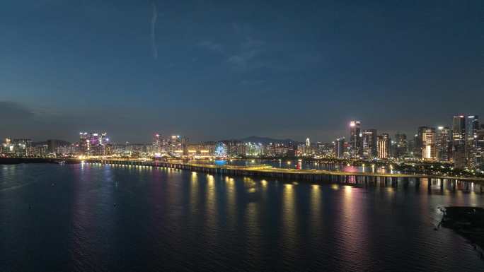 【正版原创】前海沿江高速夜景大景延