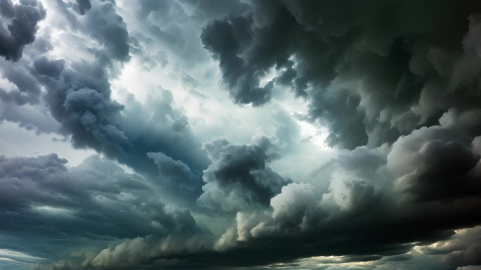 乌云阴天乌云密布大雨将至空境云翻滚