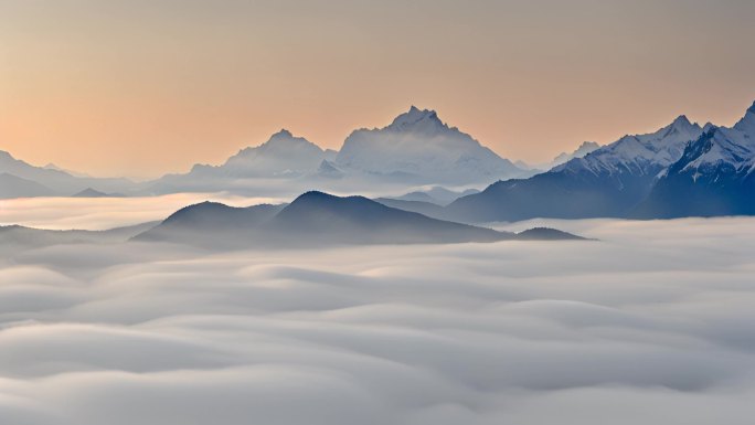 大山 云海  云雾 群山