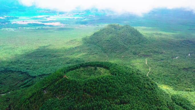 航拍云南腾冲火山