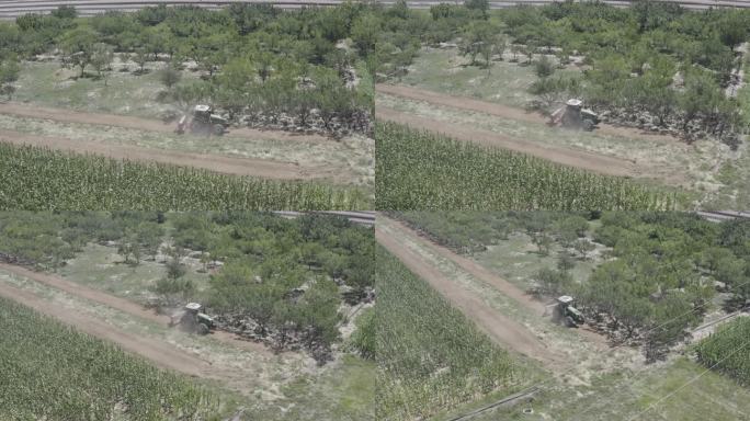 航拍农田村庄村镇县城