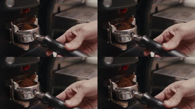 咖啡豆磨粉画面5K