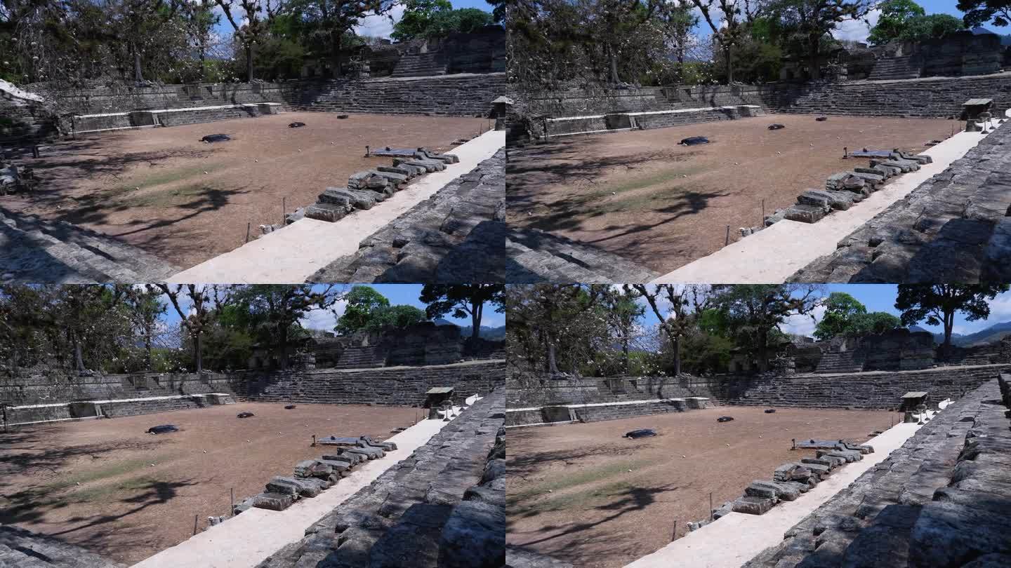 宏都拉斯科潘遗址东庭的古神庙