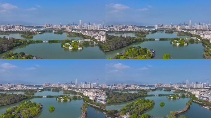 4K航拍广东省惠州西湖风景区12