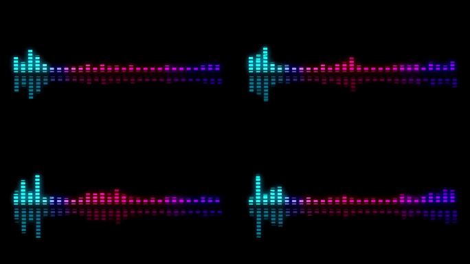 音乐图形声波均衡器上的波形动画背景。