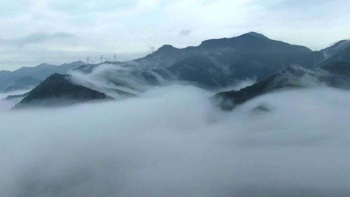 浙中金华桃花源高山云海