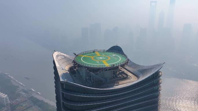 上海白玉兰广场航拍高楼大厦摩天大楼虹口区