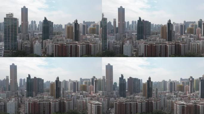 香港公寓鸟瞰图城市风光航拍城市建设城市发