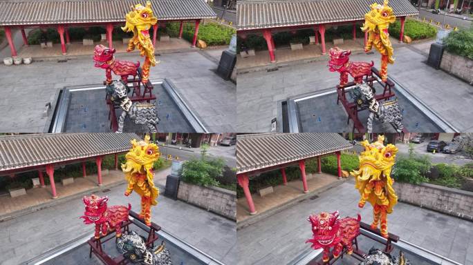 中国广东省佛山市南海区醒狮雕塑