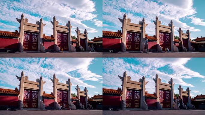 北京地坛牌楼特写延时拍摄