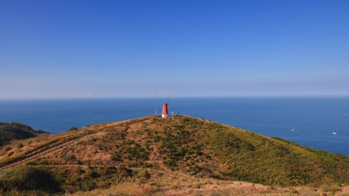 从福冈县大岛看美丽的大海和风景