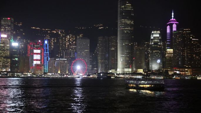 香港维多利亚港之夜