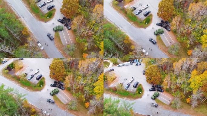 凶案现场的鸟瞰图凶杀调查小组阻止进入