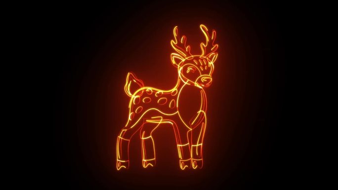 小鹿图形元素发光