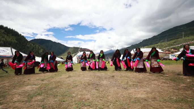 藏族舞蹈 锅庄舞 耍坝子 藏族服饰 西藏
