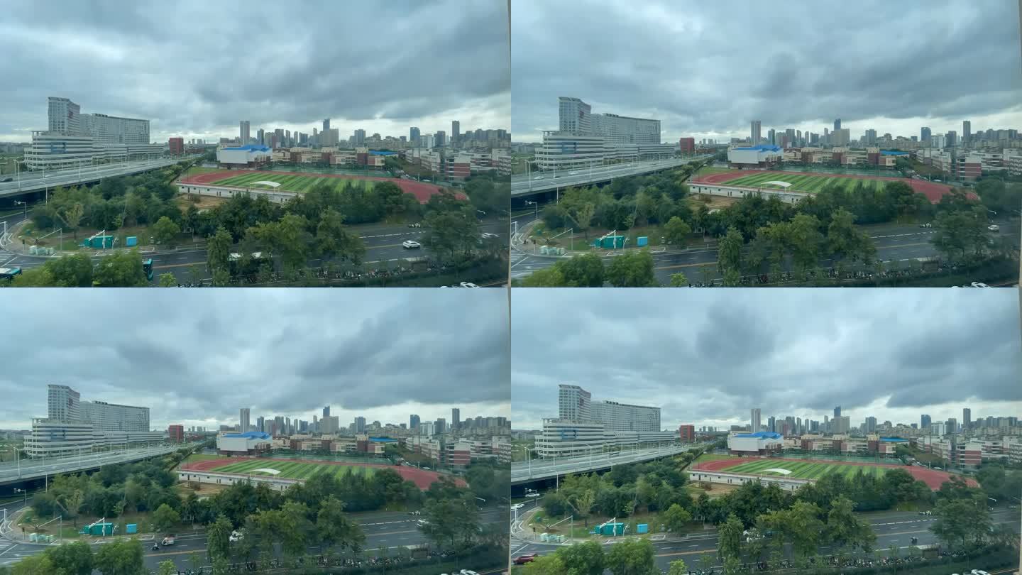 城市云层的延时摄影