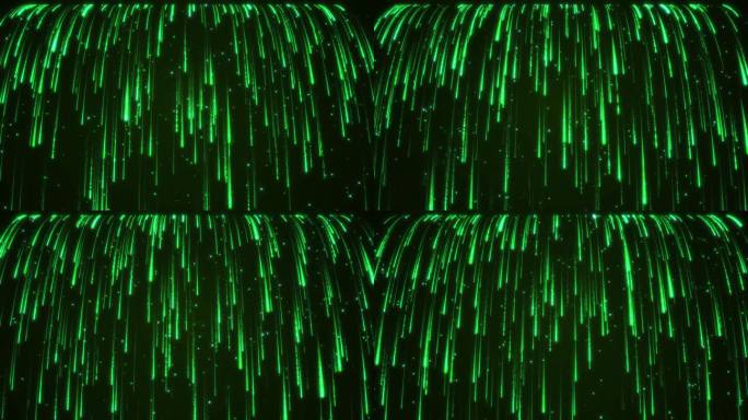绿色粒子瀑布雨