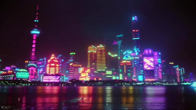 上海AI朋克赛博动感镜头