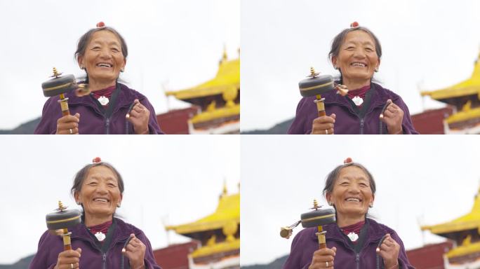 藏族百姓笑容
