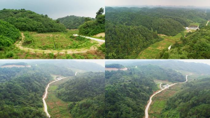 航拍山区盘山公路