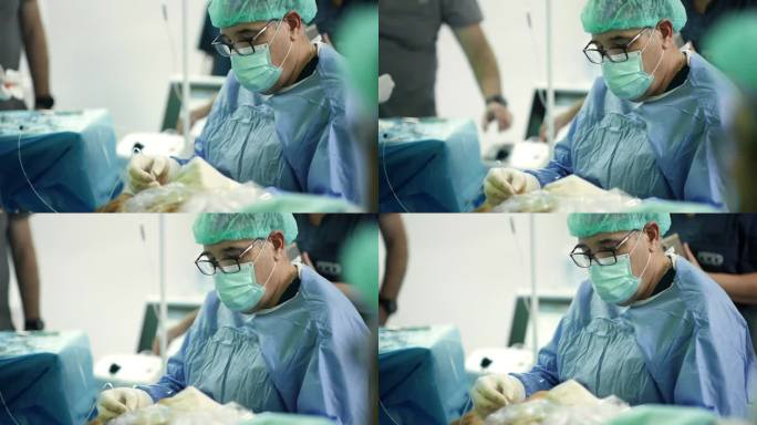 下肢外科手术。医护人员工作责任相互配合