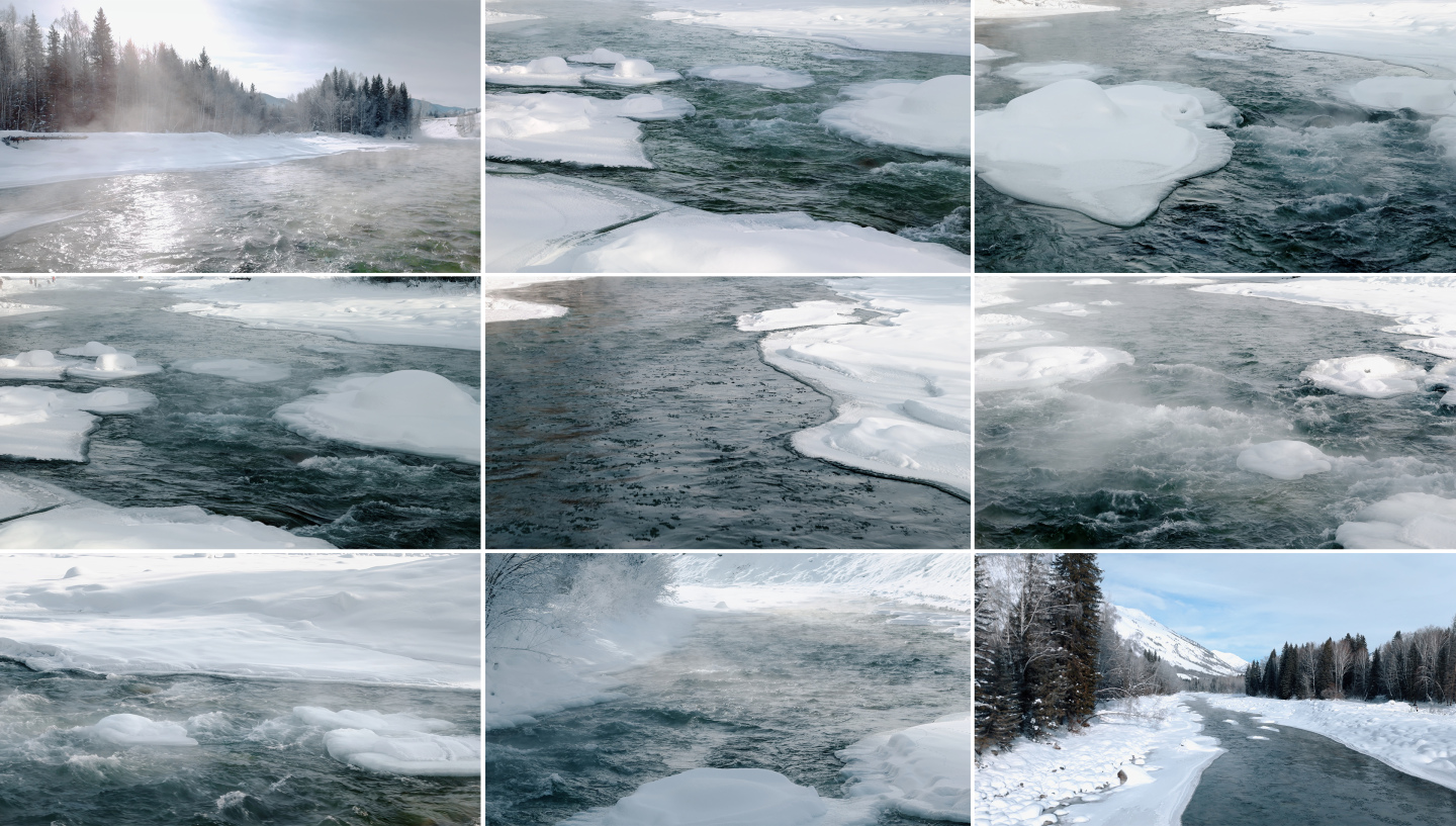 冰河河流流水溪流水资源冬季河流冰水雪水