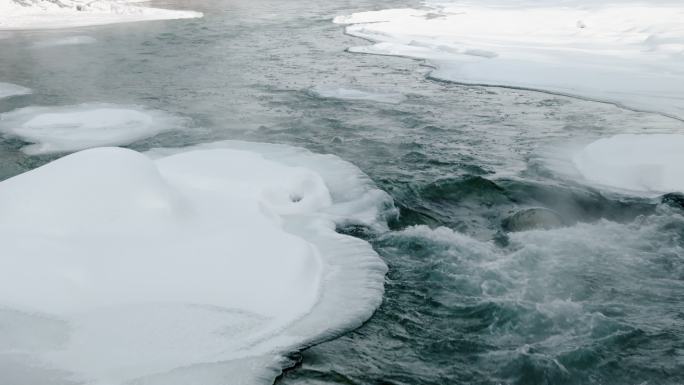 冰河河流流水溪流水资源冬季河流冰水雪水