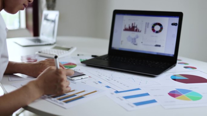 金融从业者分析业绩和利润数据报告